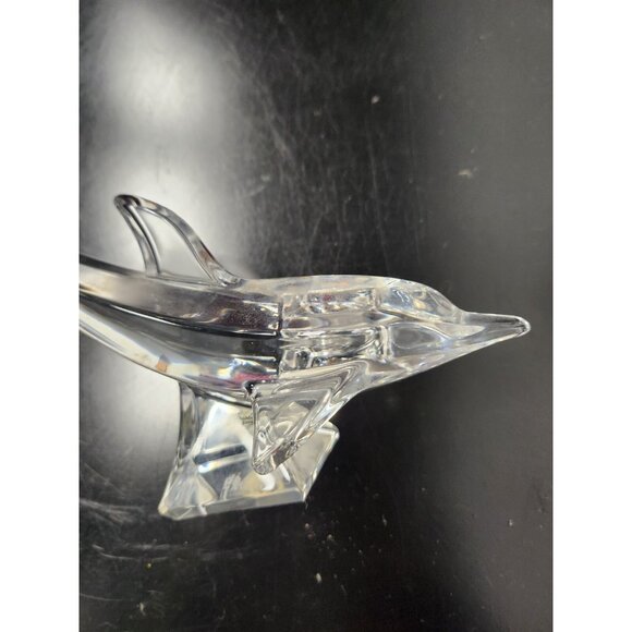Vintage Crystal D'arque France Genuine Crystal Dolphin Figurine Statue Nautical - Picture 6 of 8